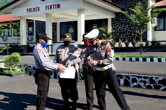 Polres Flotim Kumpulkan Sumbangan Untuk Penanggulangan Dampak Covid-19