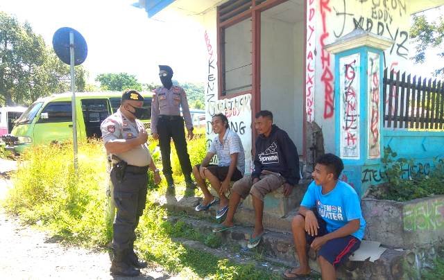 Rutin, Satgas Aman Nusa II Bersama Satgas Covid-19 Flotim Lakukan Patroli Diseputaran Kota Larantuka
