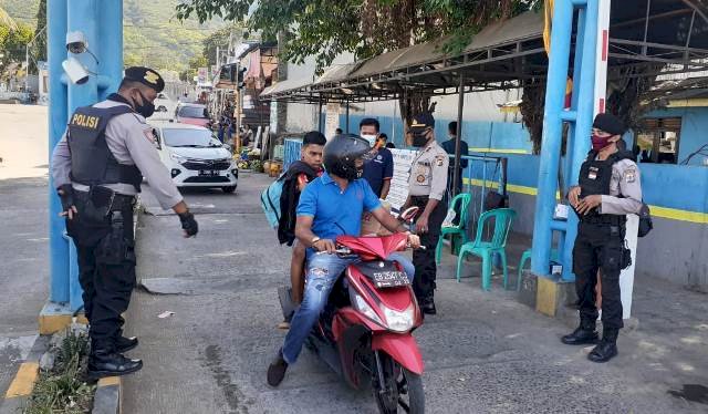 Tim Satgas Pencegahan Operasi Aman Nusa II Penanggulangan Covid-19 Polres Flotim Laksanakan Patroli Dialogis