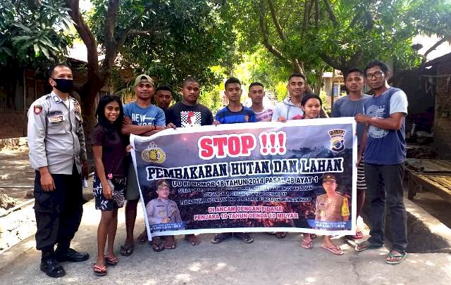 Antisipasi Karhutla Bhabinkamtibmas Bripka Paulus Ginting Beri Himbauan Kepada Warga Binaanya
