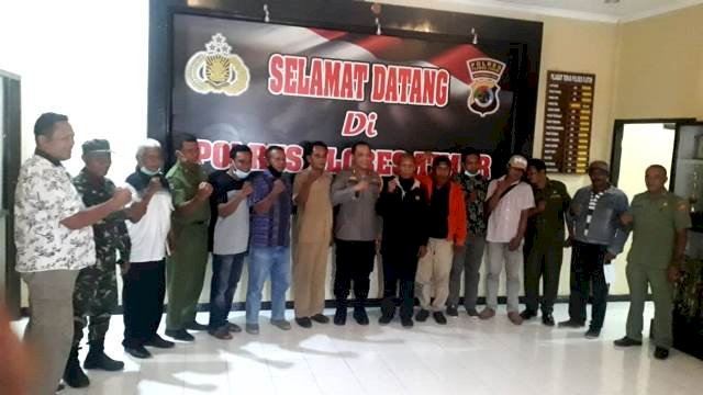 Polres Flotim Fasilitasi Pertemuan Atas Pertikaian Antar Desa