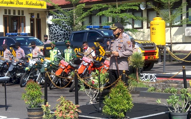 Polres Flotim Laksanakan Gelar Pasukan Tanggap Bencana Alam 2020