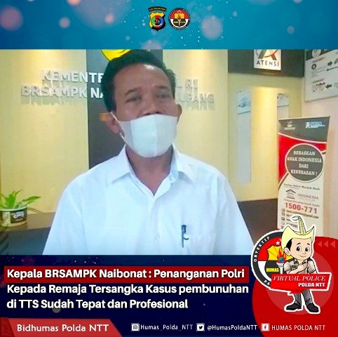 Kepala BRSAMPK Naibonat : Penanganan Polri Kepada Remaja Tersangka Kasus pembunuhan di TTS Sudah Tepat dan Profesional