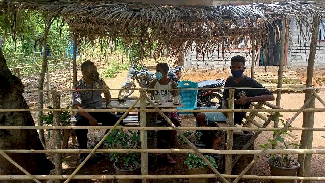Giat Rutin, Bhabinkamtibmas Sambang Penggalangan Warga Masyarakat Desa Liwo