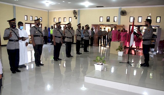 Kapolres Flotim Pimpin Upacara Serah Terima, Pelantikan dan Pengukuhan Jabatan