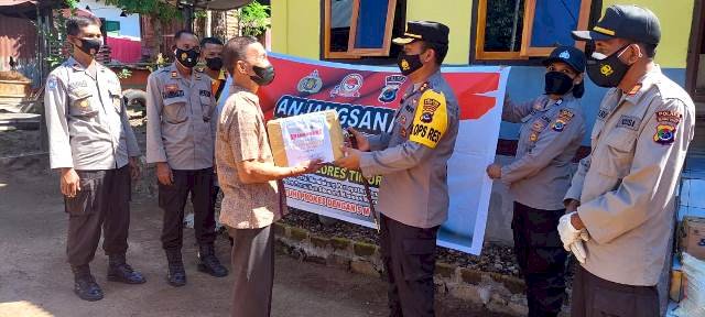 Peringati Hari Bhayangkara Ke-75, Polres Flotim Lakukan  Giat Anjangsana