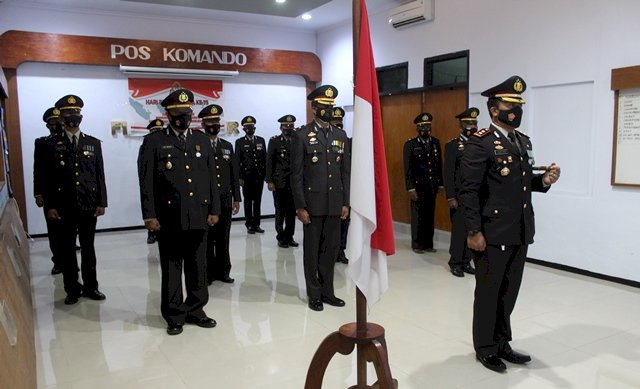 Dalam Rangka Hari Bhayangkara, Polres Flotim Gelar Upacara Secara Virtual
