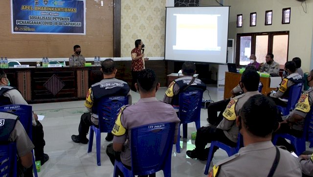 Sat Binmas Polres Flotim Gelar Sosialisasi Petunjuk Penanganan Covid-19 Dilapangan