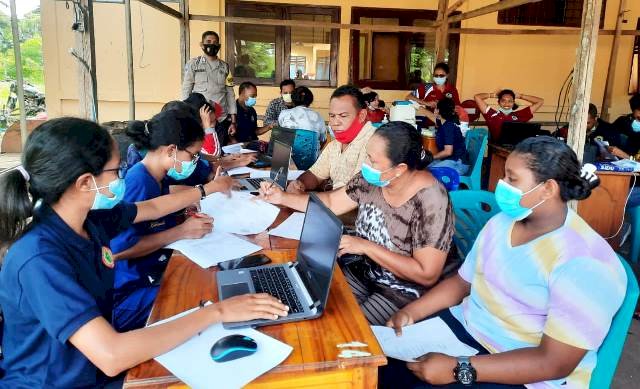 Kembali Dirikan Gerai Vaksin Polri Presisi, Polres Flotim Sasar Warga Polsek Adobar