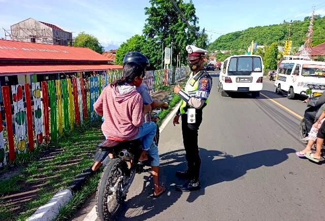 Sat Lantas Polres Flotim Tertibkan Penggunaan Knalpot Racing