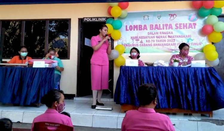 Sambut HKGB ke-70, Bhayangkari Cabang Flotim Gelar Lomba Balita Sehat