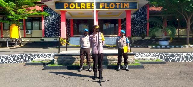Pimpin Apel Pagi, Waka Polres Flotim Tekankan Beberapa Hal