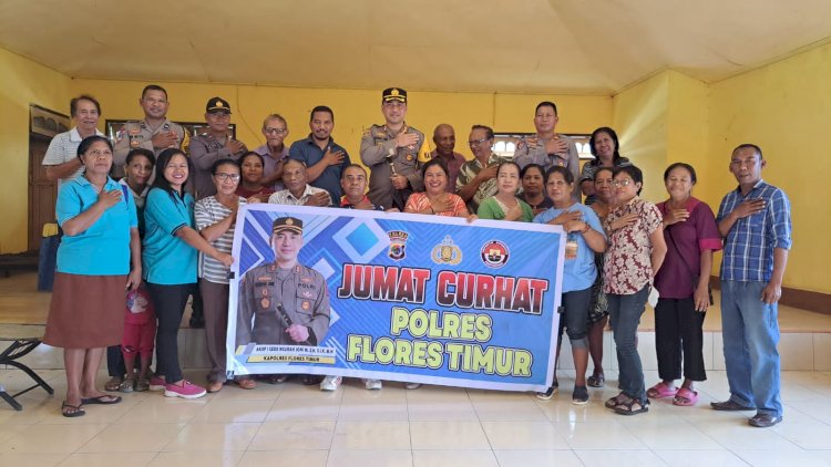 Jumat Curhat, Kapolres Flotim Tanggap Keluhan Gangguan Keamanan