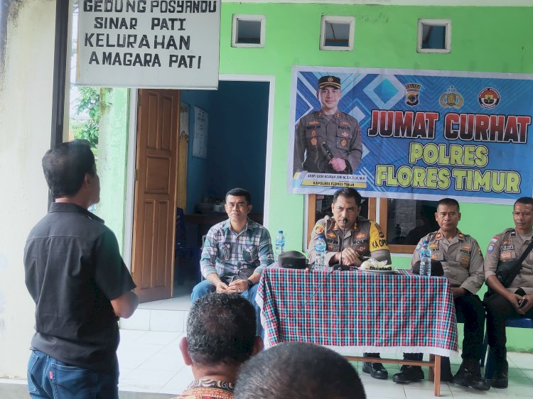 Jumat Curhat, Ini Yang Disampaikan Warga Dari Kelurahan Amagarapati Kepada Kapolres Flores Timur