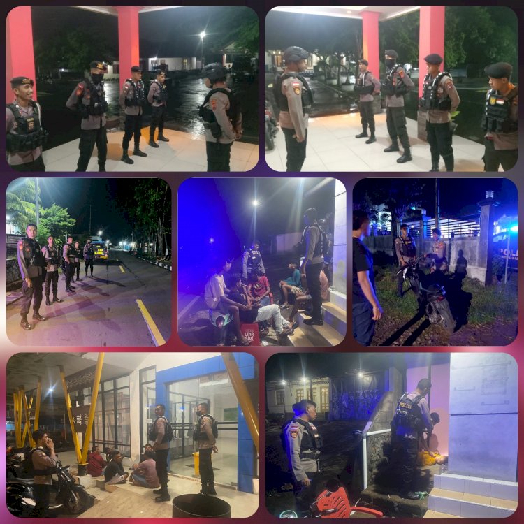 Wujudkan Suasana Kondusif Malam Hari, Patroli Lampu Biru Polres Flotim.