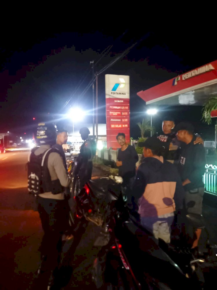 Patroli Malam Lampu Biru, Cara Polres Flotim Cegah Gangguan Kamtibmas