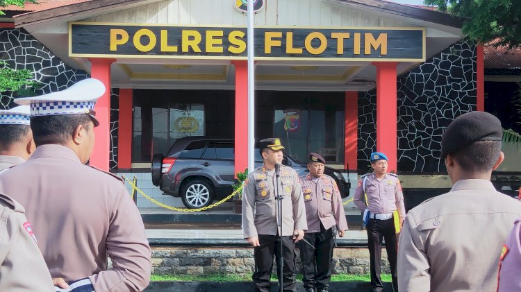 Jaga Terus Kamtibmas di Flotim, Penekanan Kapolres Flotim saat Apel Jam Pimpinan