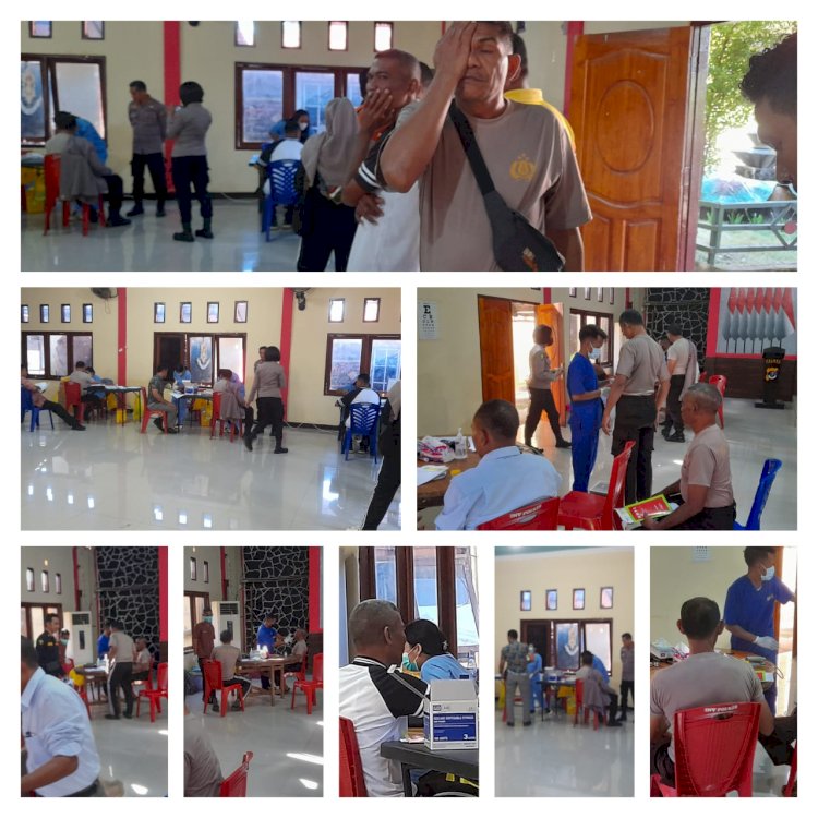 Deteksi Dini Kondisi Fisik Dan Kesehatan Personil, Polres Flotim Gelar Pemeriksaan Kesehatan (Rikkes) Berkala Tahun 2023
