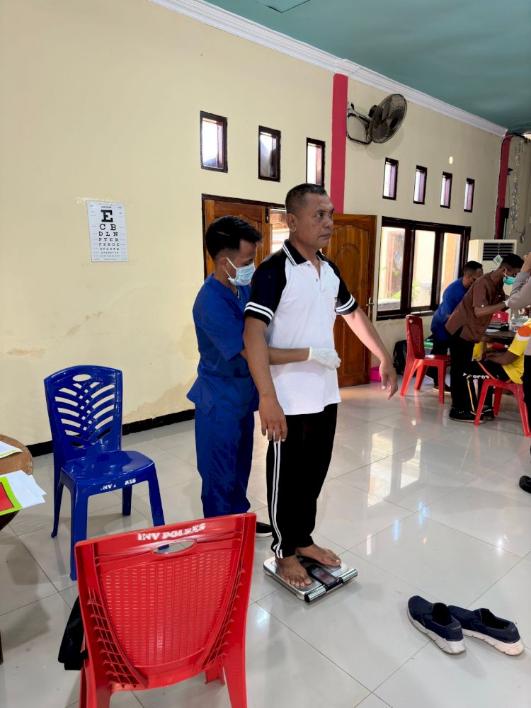 Deteksi Dini Kondisi Fisik Dan Kesehatan Personil, Polres Flotim Gelar Pemeriksaan Kesehatan (Rikkes) Berkala Tahun 2023