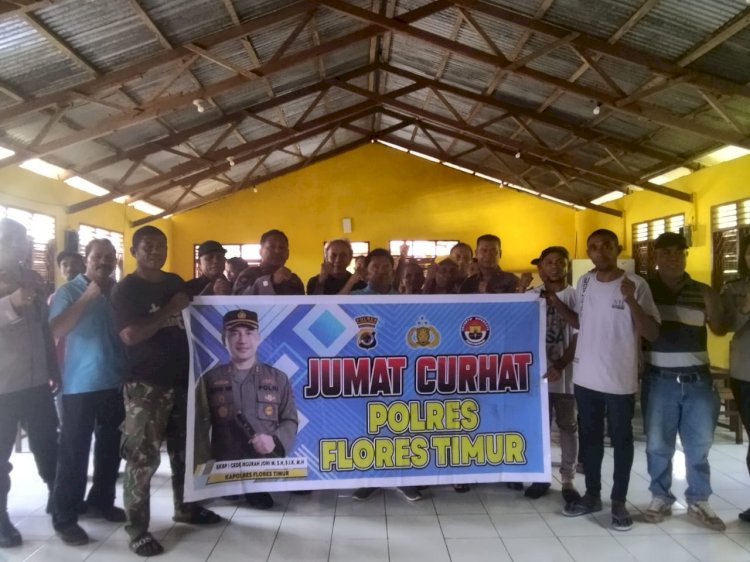 Apresiasi Kades Riangkemie terkait  kegiatan Jumat Curhat oleh Polres Flotim