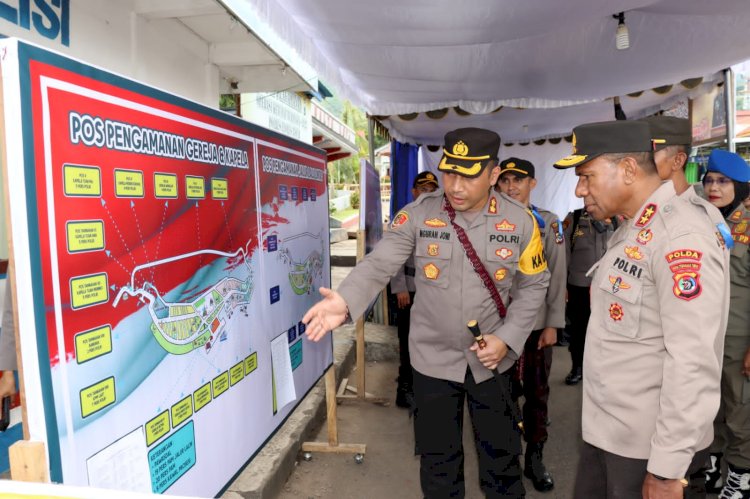 Kapolda NTT Lakukan Pengecekan Pos PAM Semana Santa Saat Kunker di Kabupaten Flores Timur