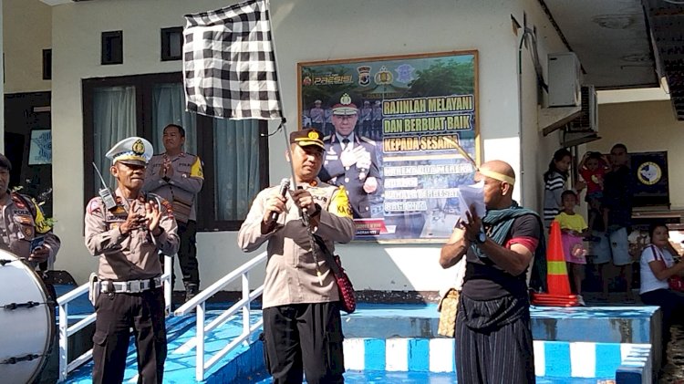 RESMI LEPAS PESERTA FBN (FESTIVAL BALE NAGI), KAPOLRES FLOTIM  MOHON RESTU LEWOTANA 