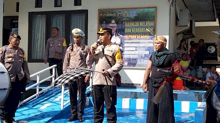 RESMI LEPAS PESERTA FBN (FESTIVAL BALE NAGI), KAPOLRES FLOTIM  MOHON RESTU LEWOTANA 