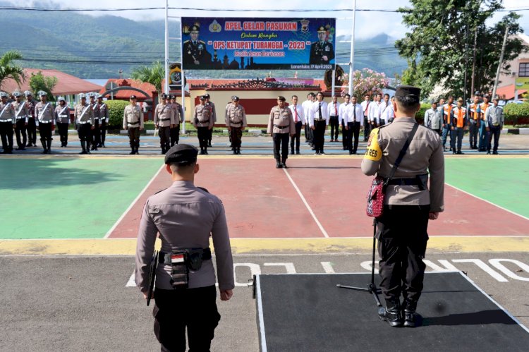 Kapolres Flotim Pimpin Apel Gelar Pasukan Ops Ketupat 2023