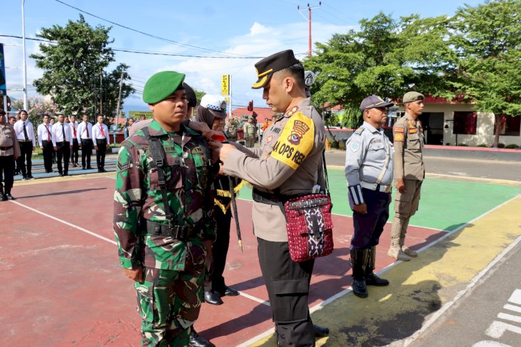 Kapolres Flotim Pimpin Apel Gelar Pasukan Ops Ketupat 2023