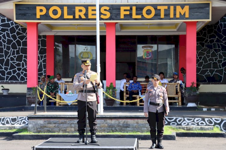 Kapolres Flotim Pimpin Apel Gelar Pasukan Ops Ketupat 2023