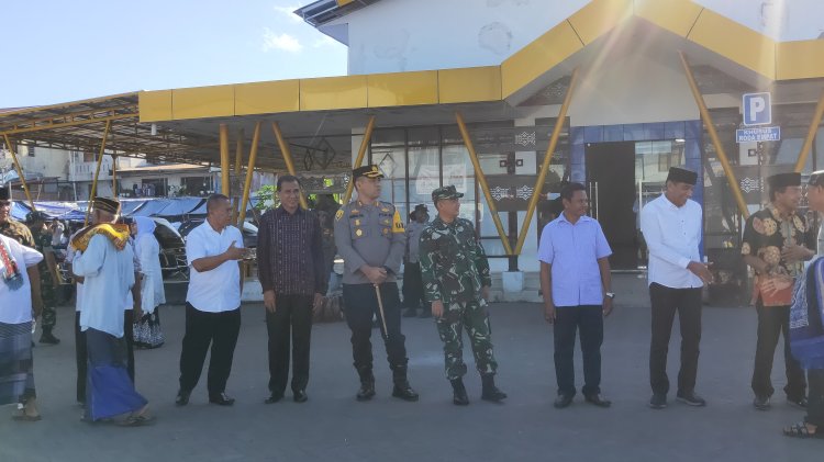 Tingkatkan Keamanan, TNI POLRI Dan  Instansi Terkait Laksanakan Pam Sholat Idul Fitri 1444 H Di Pelabuhan Larantuka