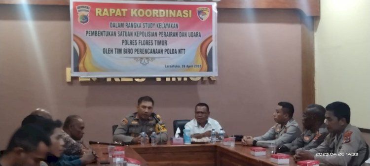 Pembentukan Sat Polairud, Kapolres Flotim Pimpin Rakor bersama