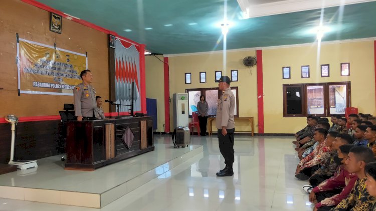 Kapolres Flotim Pimpin Giat Pelepasan Calon Bintara Polri Tahun 2023