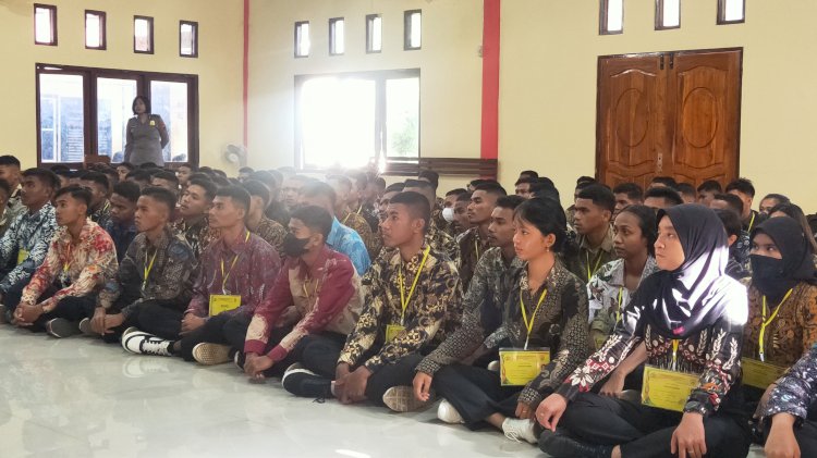 Kapolres Flotim Pimpin Giat Pelepasan Calon Bintara Polri Tahun 2023