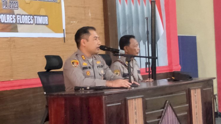 Kapolres Flotim Pimpin Giat Pelepasan Calon Bintara Polri Tahun 2023