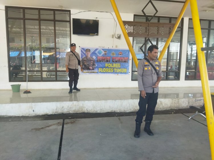 Polres Flotim Gelar Jumat Curhat di Pelabuhan Pelni Larantuka, Begini Respon Masyarakat;