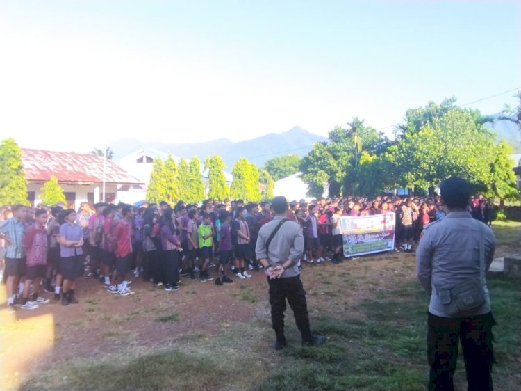 Cegah Kenakalan Remaja, Ops Bina Kusuma Turangga 2023 Polres Flotim Laksanakan Binluh Ke Sekolah