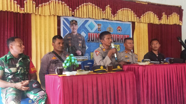 Polres Flotim Gelar Jumat Curhat Bersama Masyarakat Desa Riangrita