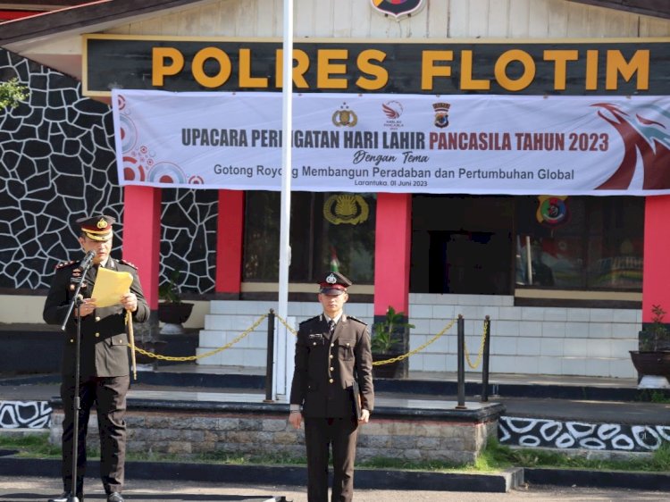 Kapolres Flotim Pimpin Upacara Peringatan Hari Lahir Pancasila tahun 2023