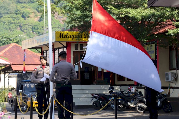 Kapolres Flotim Pimpin Upacara Peringatan Hari Lahir Pancasila tahun 2023