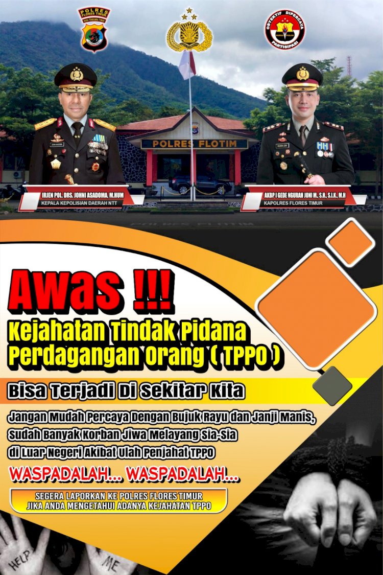 Kapolres Flores Timur Tegaskan : Anggota Jangan Main - Main Dengan TPPO