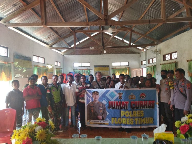 Dalam Jumat Curhat, Kapolres Flores Timur Ajak Warga Waspada TPPO!