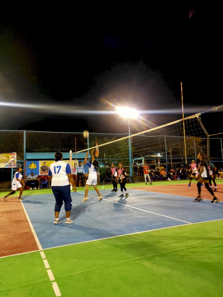 Kapolres Cup 2023! Voli Putra - Putri Tekuk Tim Lawan Melalui 5 Set