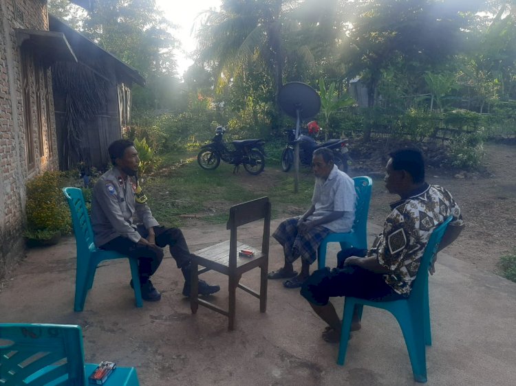 Bhabinkamtibmas Ajak Warga Binaannya Waspadai Pelaku Tindak Pidana Perdagangan Orang (TPPO)