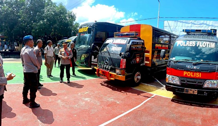 Supervisi Bidang Logistik di Polres Flotim, Karolog Polda NTT: Cek dan Lengkapi