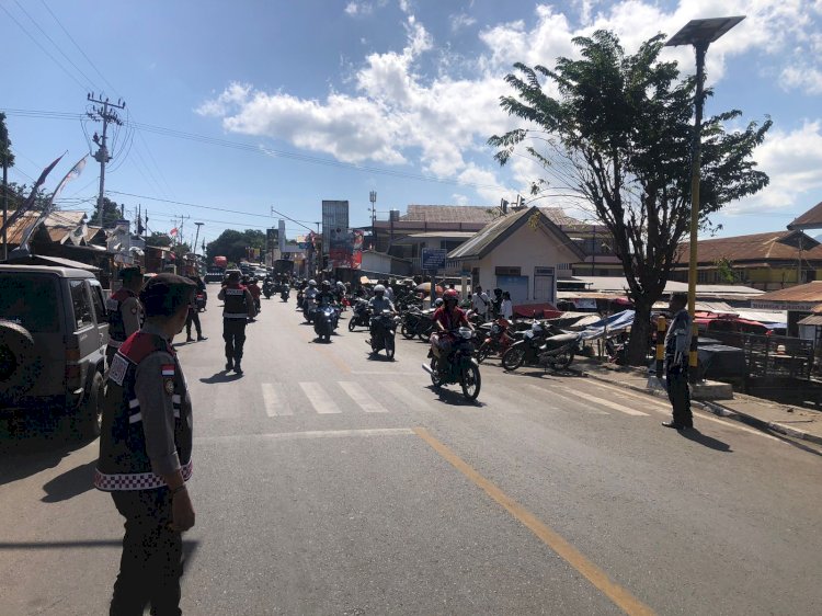 Satuan Samapta Polres Flotim Laksanakan Patroli Rutin di Jalan Lintas Titik Rawan Larantuka