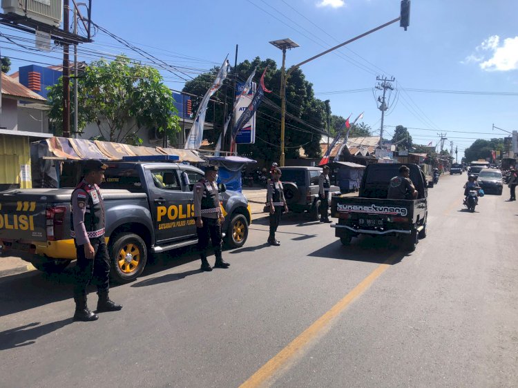Satuan Samapta Polres Flotim Laksanakan Patroli Rutin di Jalan Lintas Titik Rawan Larantuka