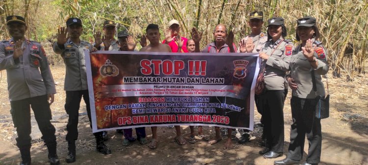 Ops Bina Karuna Turangga 2023, Satgas Polres Flotim Giat Rutin Lakukan Himbauan Karhutla