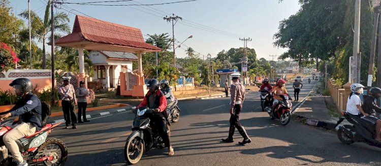 Ciptakan Keamanan, Keselamatan, Ketertiban Dan Kelancaran Berlalu Lintas, Tim Personil Polres Flotim Laksanakan Gelar Operasi Zebra Turangga 2023
