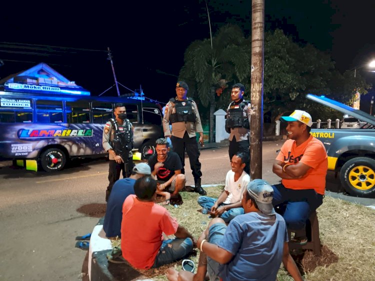 Jaga Situasi Tetap Kondusif, Sat Samapta Polres Flotim Sambangi Pemuda Nagi